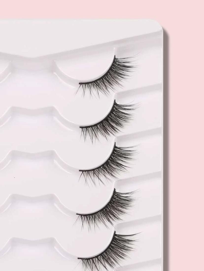 7 Pairs Natural Strip False Lashes Cat Eye ''Siren Eyes'