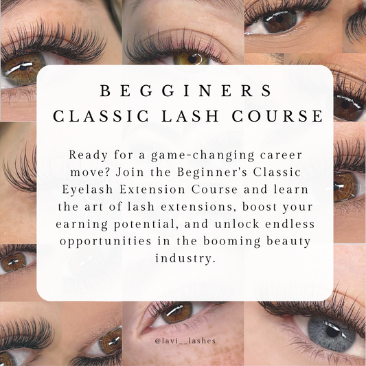 Begginers PRIVATE 1:1 Classic Eyelash Extension Course